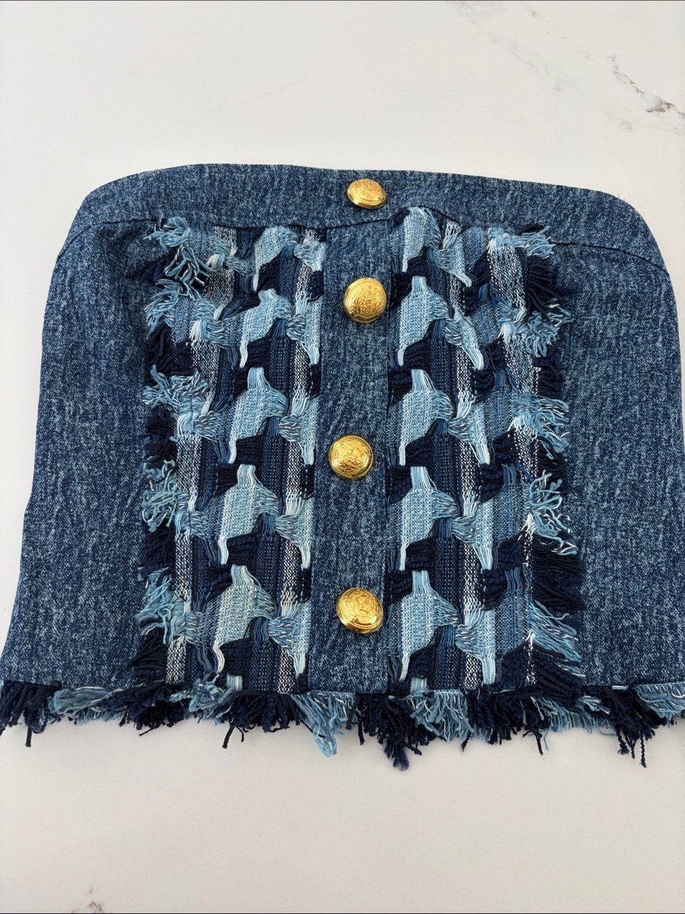 RAMY BROOK DENIM TUBE TOP 0